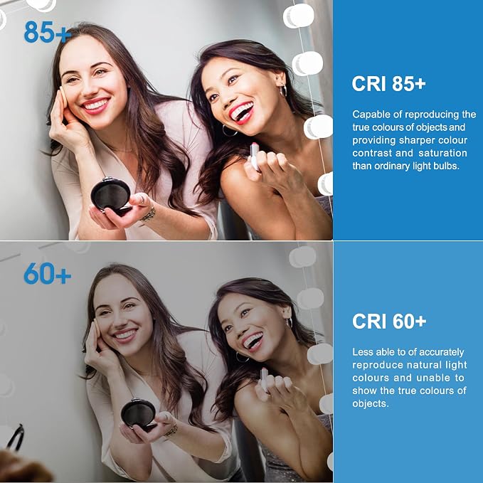 EvaStary G25 LED Globe Light Bulbs, 6W LED Vanity Bathroom Light Bulb 60W Equivalent Daylight White 5000K for Mirror Round Makeup Lights, 85-265V CRI85+ E26 Base, Non-dimmable, 4 Pack
