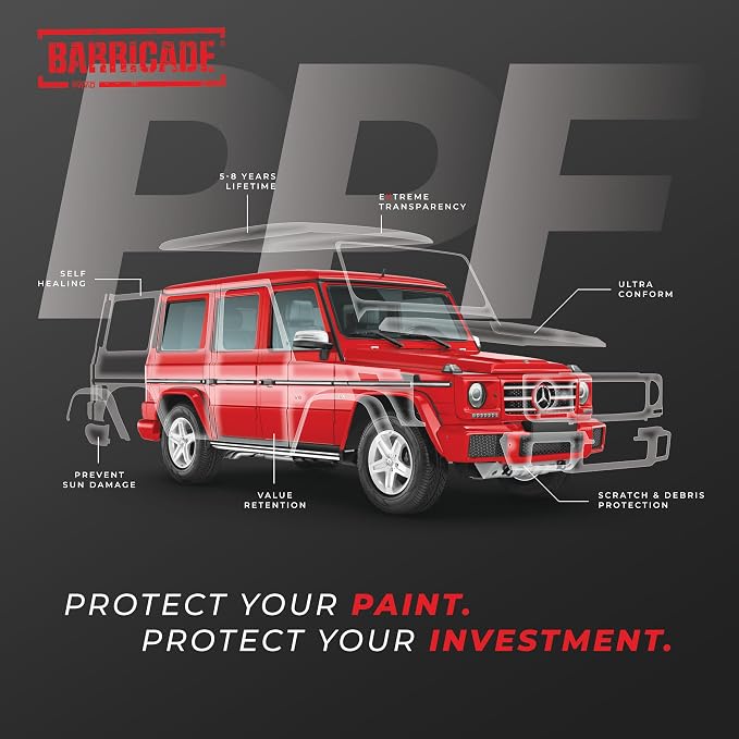 VViViD Barricade Premium 8 Year Clear Gloss Paint Protection Film TPU (4" x 96")