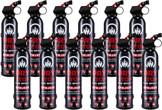 12pcs Fire Extinguisher for Home - Dry Stop Fire Extinguisher Spray, 600g Dry Chemical Fire Extinguisher for Kitchen, Car & Home | Portable, Fights Grease, Electrical & Vehicle Fires