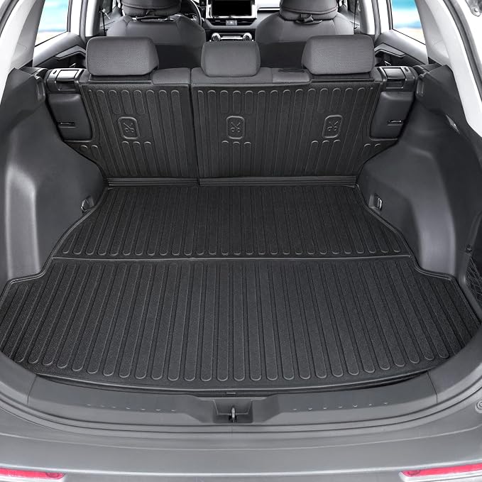 Floor Mats for Toyota RAV4 2019-2025, All Weather Floor Mats Trunk Cargo Liner with Backrest Protectors and Door Sill Guards Accessories, Full Coverage Set