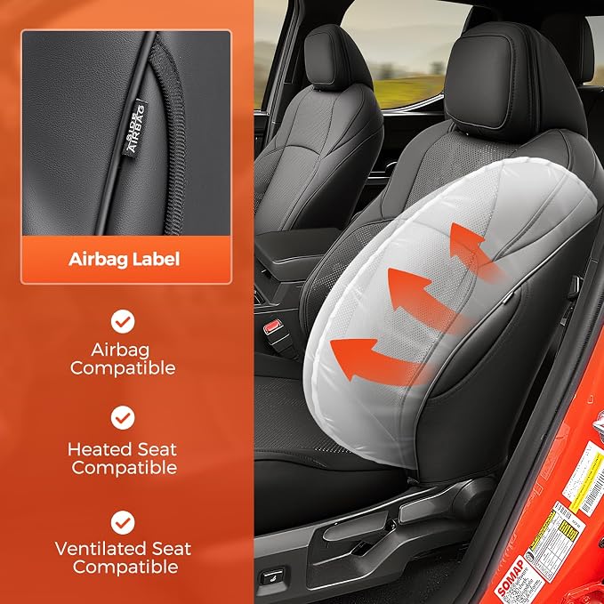 DiffCar® Seat Covers for Toyota Tacoma 2026 2025 2024 Double Cab(Gas Only), Full Set Faux Nappa Leather Truck Accessories for Tacoma 4th Gen, Car Seat Protectors Custom Fit for Tacoma Seat, Black Camo