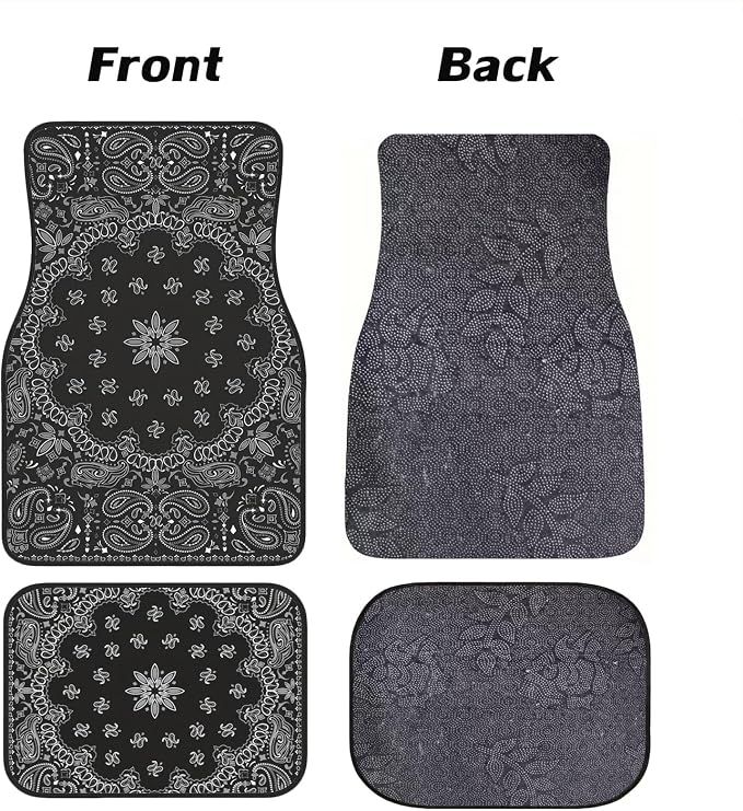 Car Floor Mats Non-Slip Automotive Floor Mats All-Weather Front Rear Car Floor Foot Mat Sets of 4 Pieces Foot Mats Rugs Carpet for Car Trucks SUV Sedans (NO.31)