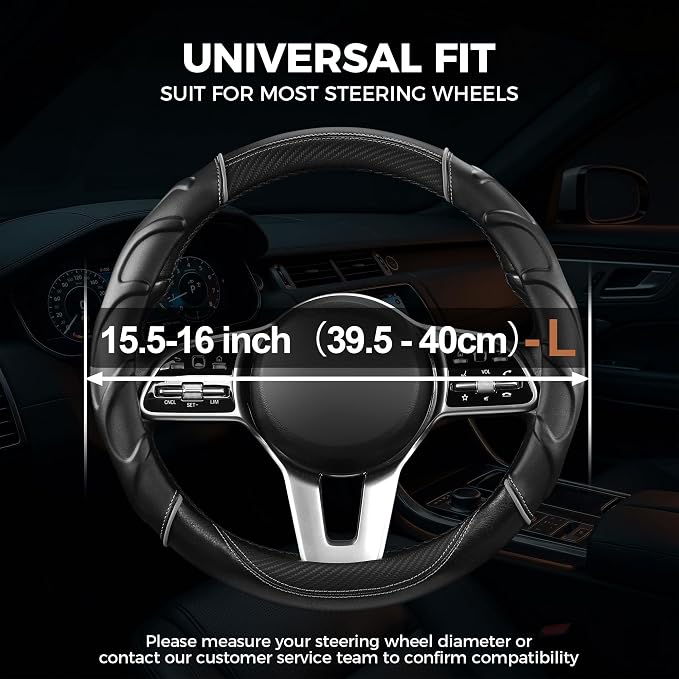 West Llama Car Steering Wheel Cover for Truck, Sporty Anti-Slip, 15.5-16 Inch