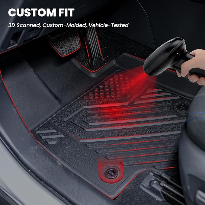 LASFIT Floor Mats for Toyota RAV4 2026 Hybrid (Not Fit Plug-in Hybrid) All Weather Automotive Floor Mats for RAV 4 TPE Custom Fit Floor Liner 1st & 2nd Row Car Accessories, Lifespan 5 Years+, Black