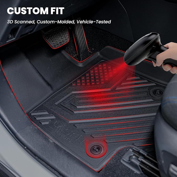 LASFIT Floor Mats & Trunk Mat & Backrest Mat for Toyota RAV4 2026 Hybrid (Not Fit Plug-in Hybrid. Fit for Cargo with Subwoofer) RAV 4 All Weather TPE Custom Fit Automotive Car Liner Accessories Black