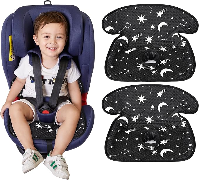 Piddle Pad Car Seat Liner, 2 Pack Waterproof Soft Car Seat Protector for Potty Training, (Starry Sky, 2PC)