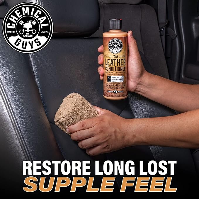 Chemical Guys, Vintage Series Leather Conditioner for Car Interiors, 16 oz | Nourishes and conditions natural, synthetic and faux leather seats, keeping them soft, supple and protected