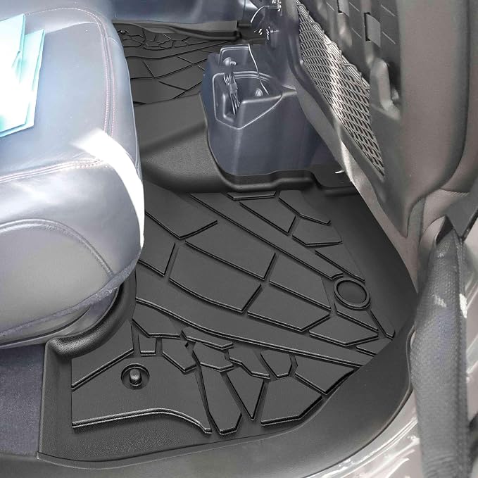 KARPAL Floor Mats for Jeep Gladiator JT 2020-2025 2026, All Weather TPE Custom Fit Floor Liners Car Mats Accessories, Front & 2nd Row