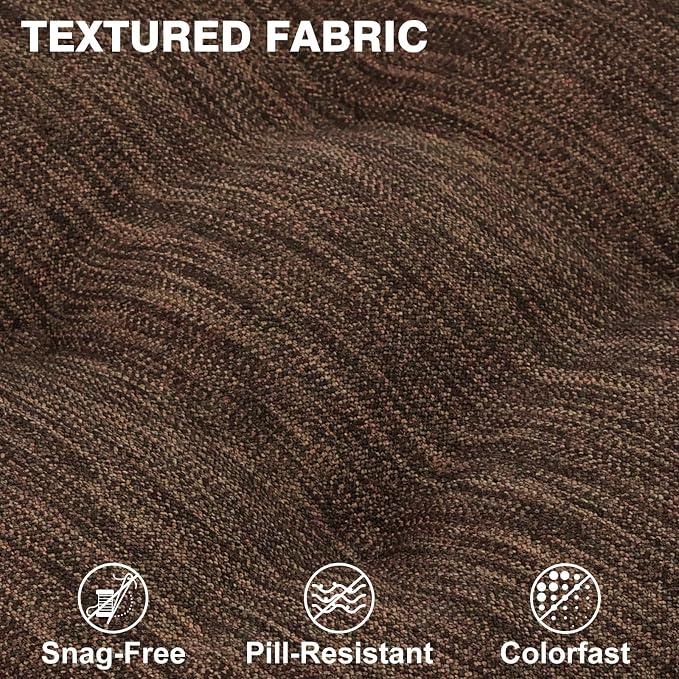 Shinnwa Dining Chair Cushions Set of 2, Dual-Layer Memory Foam Kitchen Chair Cushions, Patented Design Seat Pads with Ties, 16.5 x 16.5 x 3.5in, 4 Pack, Dark Brown