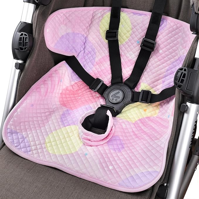 Piddle Pad Waterproof Car Seat Protector for Potty Training – Flat, Padding-Free Machine Washable Seat Cover for Spills & Potty Accidents – for Car Seat, Stroller, High Chair (Pink, 2PC)