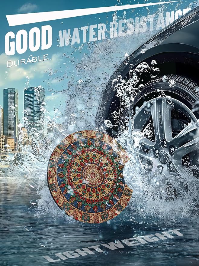 Car Cup Coasters,2 Pack Car Coaster,2.75inch Anti Slip and Absorbent Cars Coasters for Cup Holders,Neopren Accessories for Women,Cute Decor for Women (Bohemia)