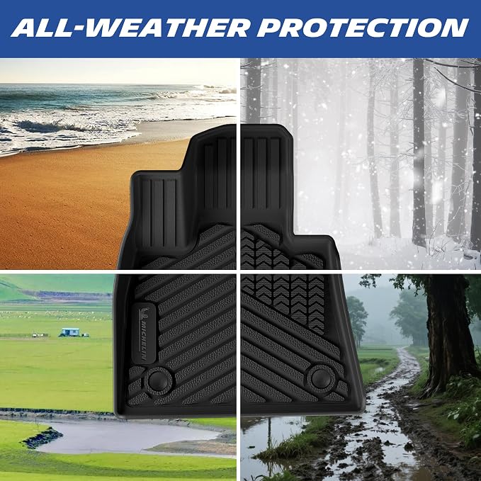 Michelin Vehicle Mats for 2019-2026 BMW X5 PHEV, 5 Seats, 4PCS | Not Fit 7 Seats/Luggage Compartment, Custom Fit, All-Weather TPE Accessories Floor&Trunk Mat Cargo Liner, Premier