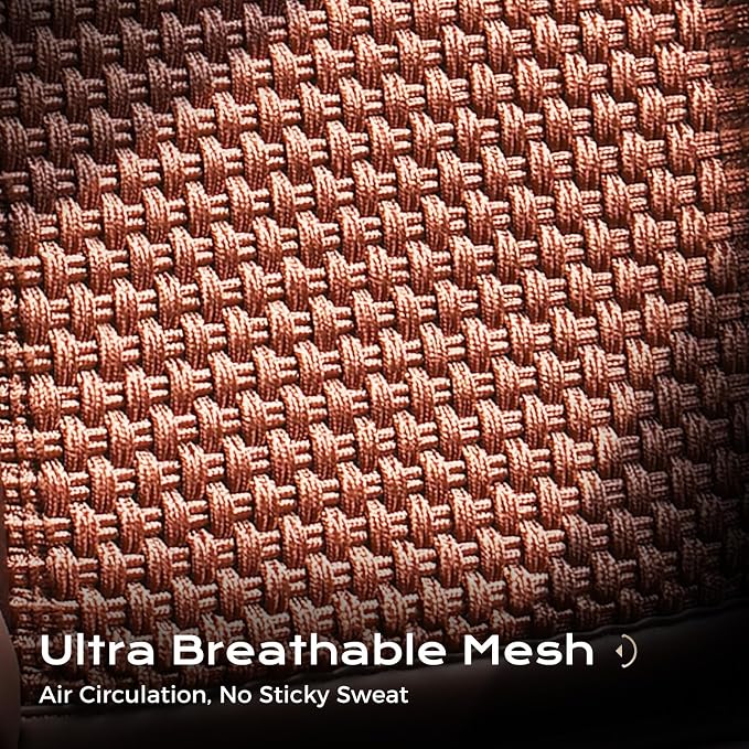 Coverado Car Seat Covers Full Set, 5 Seats Car Seat Protector, Universal Breathable Car Seat Covers Front Seats Back Seats, Car Seat Cushion Fit for Most Vehicles Brown