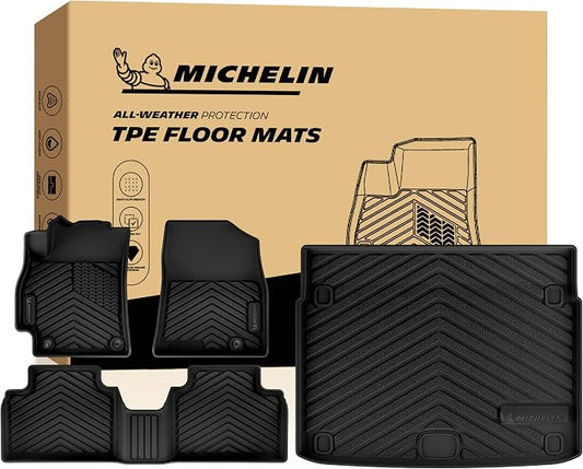 Michelin Vehicle Mats, Premier Series All-Weather TPE Custom Fit Liner for 2026 Kia K4 Hatchback Floor Mats, Not for K4 Sedan (4 Piece)