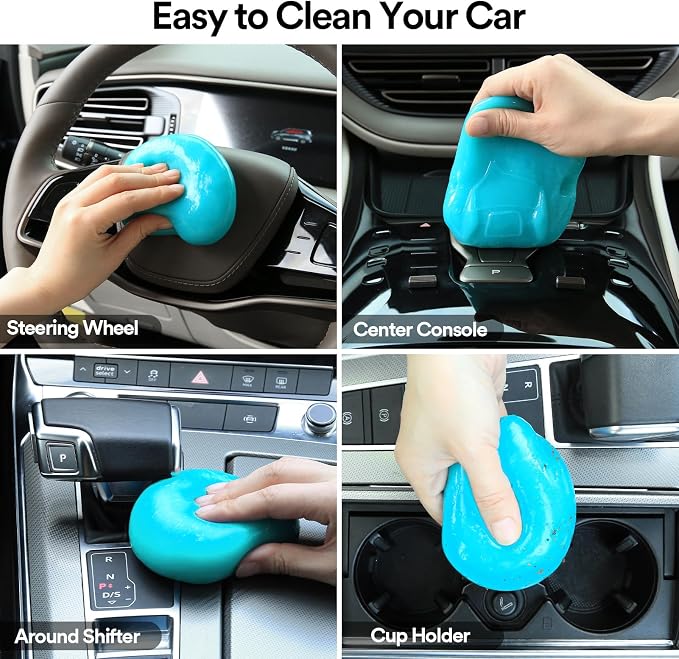 PULIDIKI Car Cleaning Gel Blue and Car Cleaning Putty Blue 2Pack Bundle