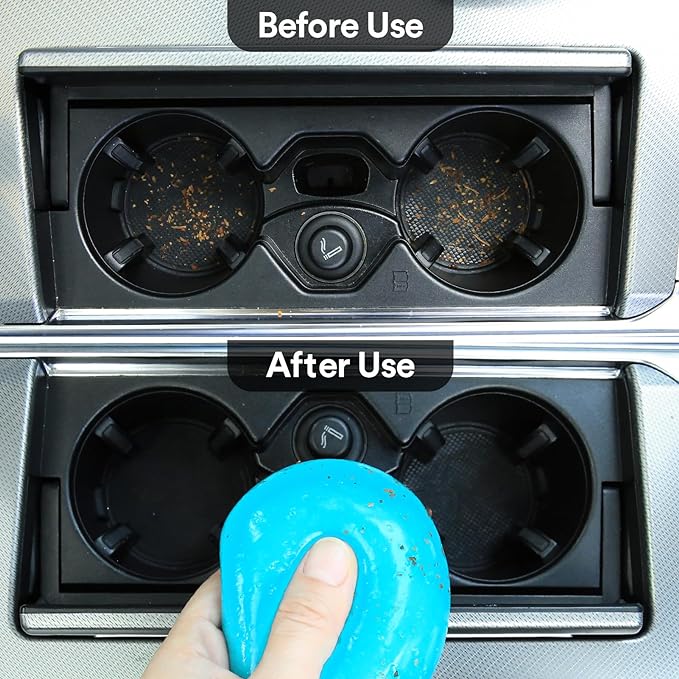PULIDIKI Car Cleaning Gel Blue and Car Cleaning Putty Blue 2Pack Bundle