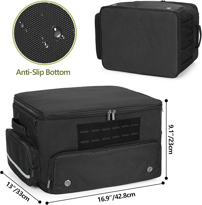 GOBUROS Golf Trunk Organizers for Car Truck SUV, Golf Storage Bag for Men | Golf Car Locker Organizer with Compartment for Shoes Up to US Mens 16, Golf Shoe Bag for Balls Tees Glove Accessories