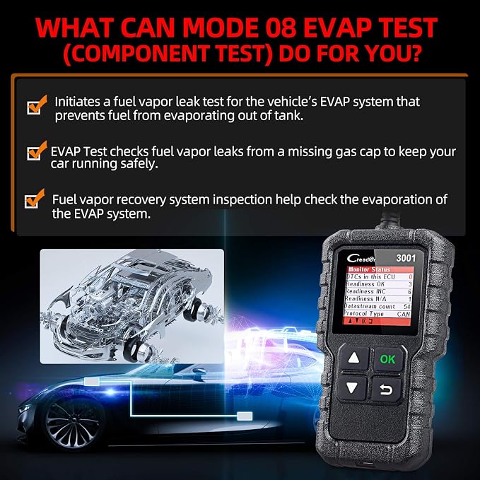 LAUNCH Creader 3001 OBD2 Scanner-2025 Upgrade Ver. Engine Fault Code Reader,Support O2 Sensor,Lifetime Free Update,Scanner for All OBDII Protocol Cars Since 1996