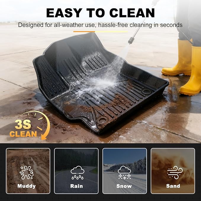 Floor Mats for Toyota Corolla Sedan 2020-2026 (Not for Hatchback or Cross) | Custom Fit Floor Liners All-weather Protection Waterproof Easy to Clean Heavy Duty Non-Slip Rubber Corolla Accessories