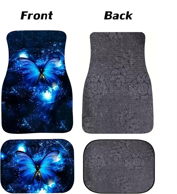 Car Floor Mats Non-Slip Automotive Floor Mats All-Weather Front Rear Car Floor Foot Mat Sets of 4 Pieces Foot Mats Rugs Carpet for Car Trucks SUV Sedans (NO.78)