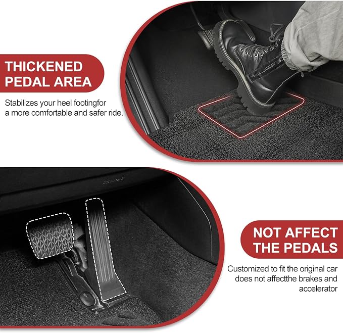 Floor Mats Fit for Honda HRV 2016 2017 2018 2019 2020 2021 2022 | TTX LIGHTING Carpet Floor Liners All Weather Protection Car Mats HR-V Accessories 1st & 2nd Row, Black