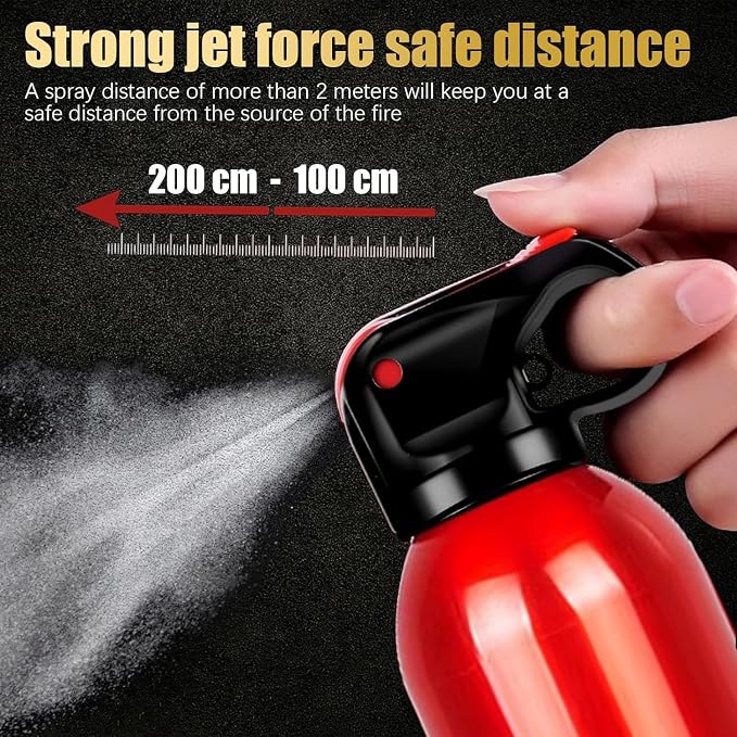4PACK POPFRO 4-in-1 Small Fire Extinguisher for Home, Garage, Kitchen, Car | For Electric, Textile and Grease Fires | Non-Toxic, Easy Clean | Wall Mount Incl (4 pack)