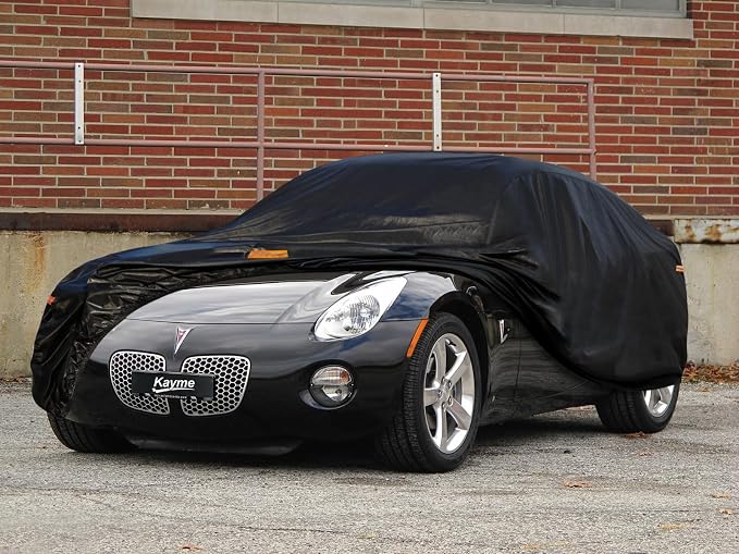 Kayme 7 Layers Car Cover Custom Fit for Pontiac Solstice (2005-2009) Waterproof All Weather for Automobiles, Outdoor Full Cover Rain Sun UV Protection.