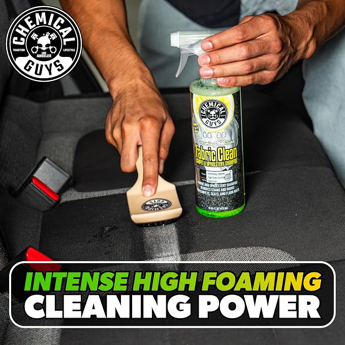 Chemical Guys, Citrus Fabric & Carpet Cleaner, Ready-to-Use Spray, 16 oz | Ready-to-use foaming spray lifts stains and odors from car seats, carpet and floor mats, safe on most fabrics