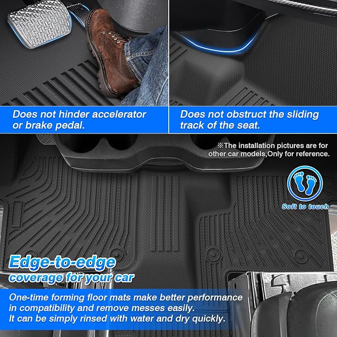 Sprinter Floor Mats - Car Mats for Mercedes-Benz Sprinter 2500/3500 2019-2026, All Weather Floor Mat for Sprinter Accessories, Heavy Duty Rubber Mats, Car Accessories
