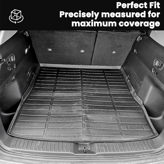 Auxko All Weather Cargo Liner Fit for Mazda CX-50 2026-2023 Not for Hybrid TPE Rubber Trunk Mat CX50 Accessories All Season Guard Odorless Anti-Slip Cargo Mat Black