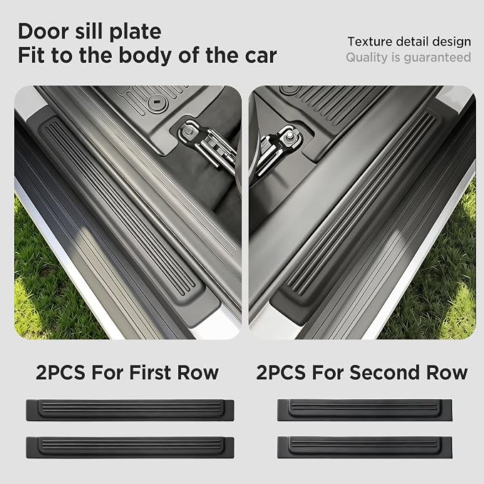 2027 for Kia Telluride Floor Mats Only Hybrid 7&8 Seat All Weather TPE Cargo Mat with Backrest Mat for Kia Telluride Accessories 2027 EX/SX/X-Line SX/SX Prestige/X-Line SX Prestige Black ﻿