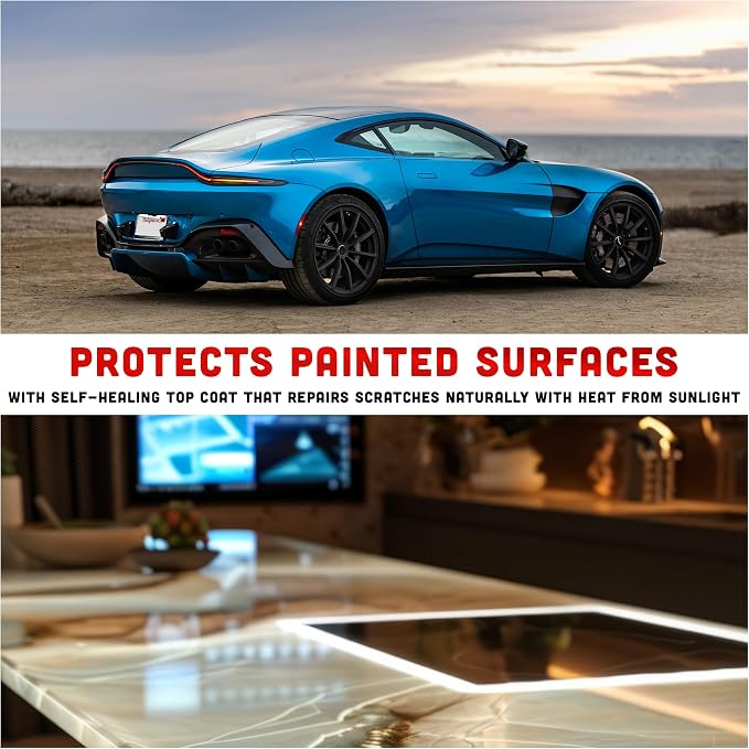 United Glossy Clear PPF Paint Protection Film - 7.5 mil TPU Polyurethane Automotive Clear Bra, Self Healing, UV Protection, Scratch and Stain Resistant Vinyl Wrap, 60 in x 50 ft Roll
