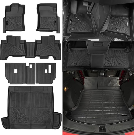 Naibeve Floor Mats for 2010-2012 Toyota 4Runner | All Weather Custom Fit Floor Mats, Cargo Mat, Backrest Mats Interior Protector accessories