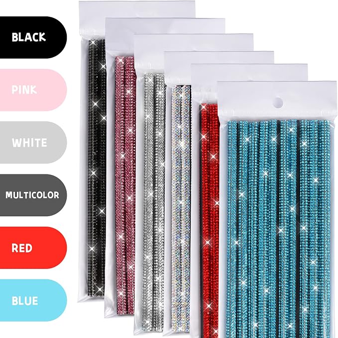 Rhinestone Car Vent Outlet Trim,10Pcs Bling Air Vent Decoration Strip Black | Luxury Bling Car Accessories for Women Girls, Shiny Crystal Rhinestone Strip, Decorate Auto Air Conditioner Vent Outlet