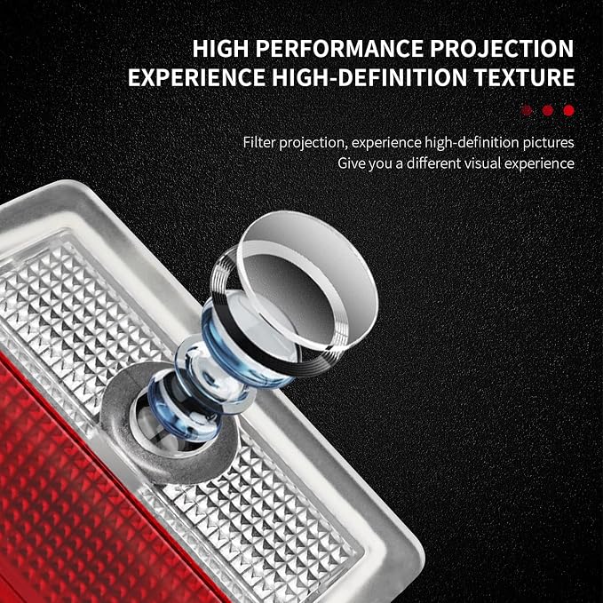 2 Pcs Non-Fading Door Light Logo, Projector Welcome Lamp Door Light Puddle lights Kit Compatible with Accessories A B C E M G GL GLA GLC GLE GLS CLASS 4dr W205 W213 W176 W166 (A/C/E/GLA/GLC/GLE/GLS)