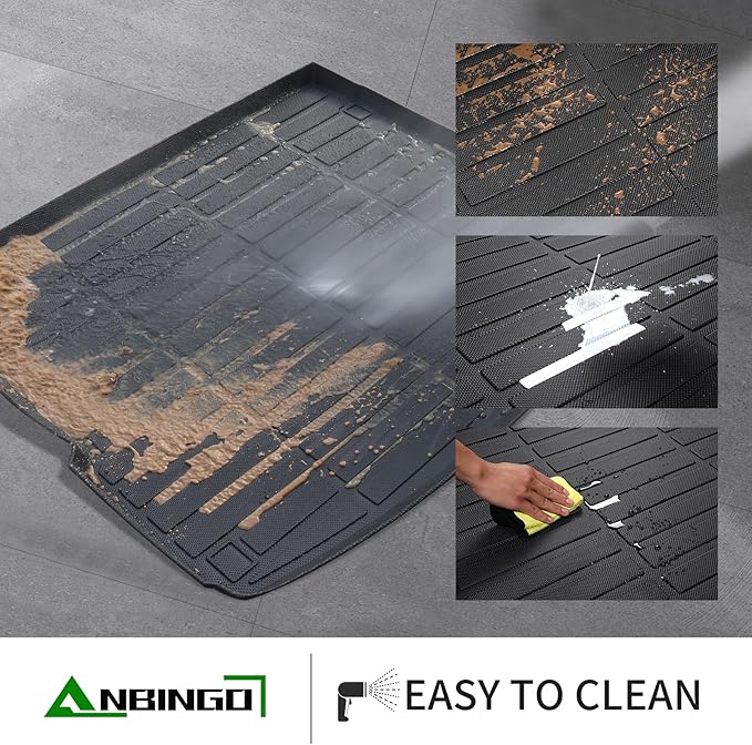 ANBINGO® Floor Mats & Cargo Liner Custom for Lexus RX / RX350 / RX450h 2010-2015 All Weather Protection TPE Heavy Duty Non-Slip Automotive RX Mats Fits Full Set RX350 Accessories, Black