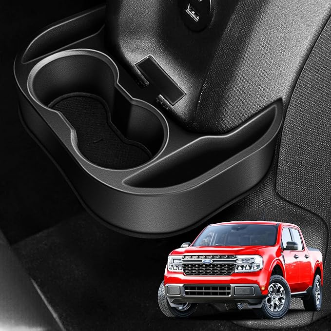 Rear Cup Holder for Ford Maverick 2025 2024 2023 2022,Upgraded Rear Dual Drink Holder Storage Organizer for Maverick Interior Accessories,Removable Back Seat Insert Expander Water Bottle Holder