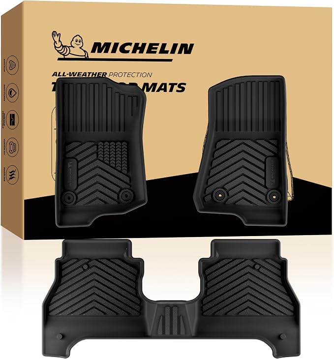 Michelin Vehicle Mats, All-Weather TPE Custom Fit Liner for 2020-2026 Jeep Gladiator JT, Premier