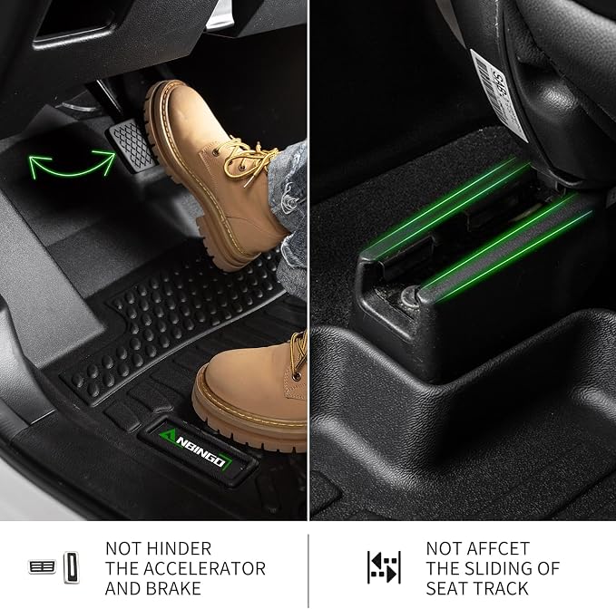 ANBINGO® Floor Mats & Cargo Liner Custom for Dodge Challenger RWD 2015-2023 All Weather Protection TPE Heavy Duty Non-Slip Automotive Challenger RWD Mats Fits Full Set Accessories, Black
