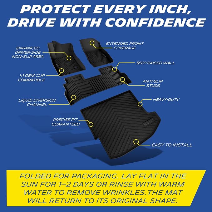 Michelin Vehicle Mats, All-Weather TPE Custom Fit Liner for 2024-2026 Chevy Trax (4 Piece), Not Fit Buick Envista, Premier