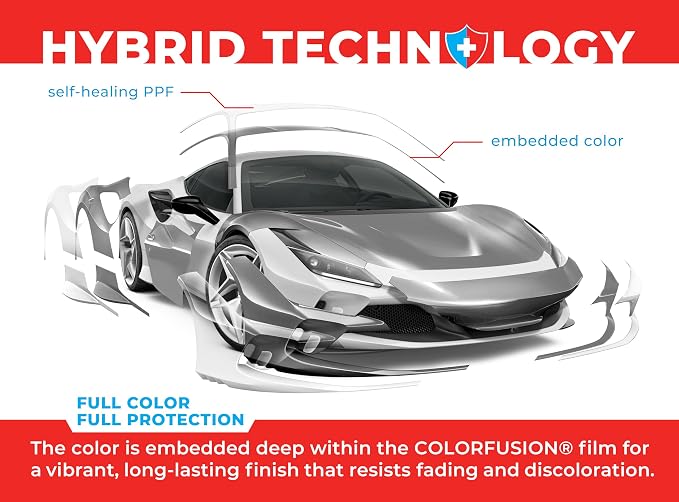 ColorFusion PPF by VViViD, Gloss GT Silver Dry Apply PPF Vinyl Car Wrap Roll 20ft x 5ft