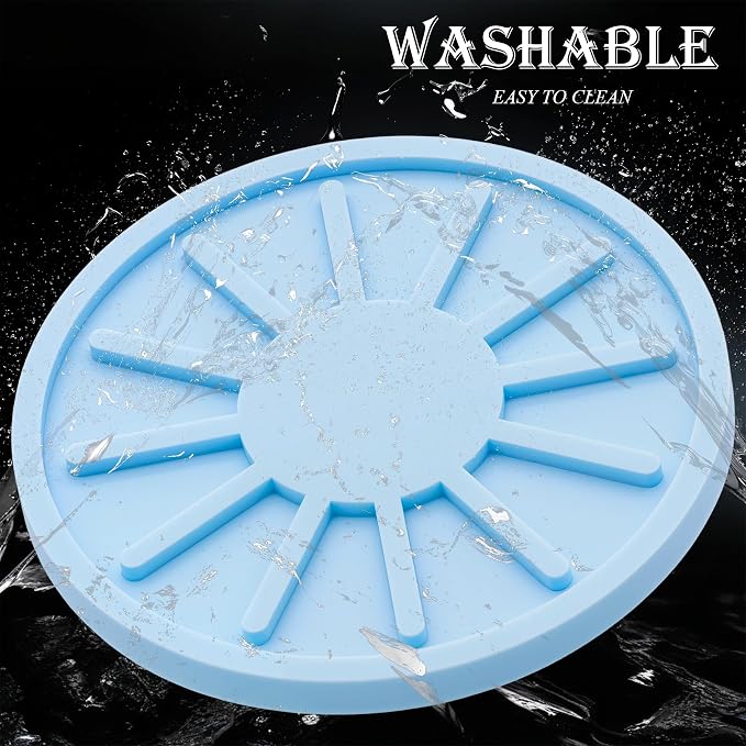 2-Piece Non-Slip Car Cup Holder Coaster – 2.75 Inch Auto Insert, Universal Fit for Cars & SUVs – Durable & Easy to Clean Drink Mat (Blue)