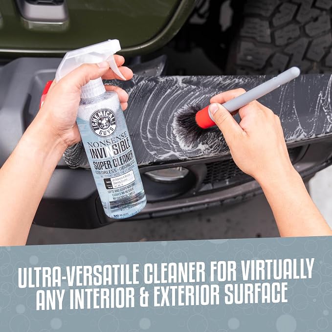 Chemical Guys Nonsense Colorless & Odorless All Surface Cleaner - Clear, Safe for Vinyl, Rubber, Plastic, Carpet, and Upholstery, pH Balanced, Residue-Free, Unscented, 32 oz Spray | Colorless, odorless, residue-free cleaner lifts dirt from vinyl, rubbe...
