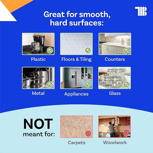 TapeManBlue Multi-Surface Protection Film, 6 inch x 100' Roll, Removable Surface Protection Film for Plastic, Metal, Counters, Floors, and Appliances, Clear Self Adhesive Multi-Use Protective Tape