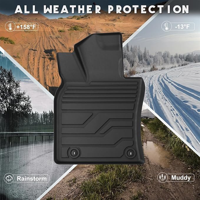 KARPAL Floor Mats for Toyota Camry 2025 2026 (Including Hybrid), Custom Fit All Weather TPE Floor Liners, 1st & 2nd Row, Camry Accessories