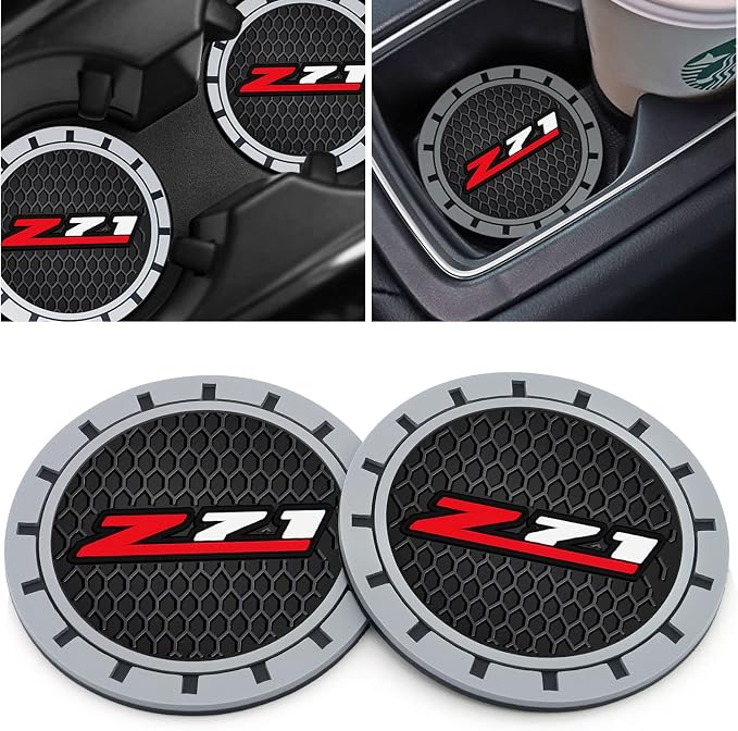 Car Cup Holder Coaster for Chevy Z71 Colorado Silverado Series Cupholder Coaster Interior Accessories 2.75in 2Pack