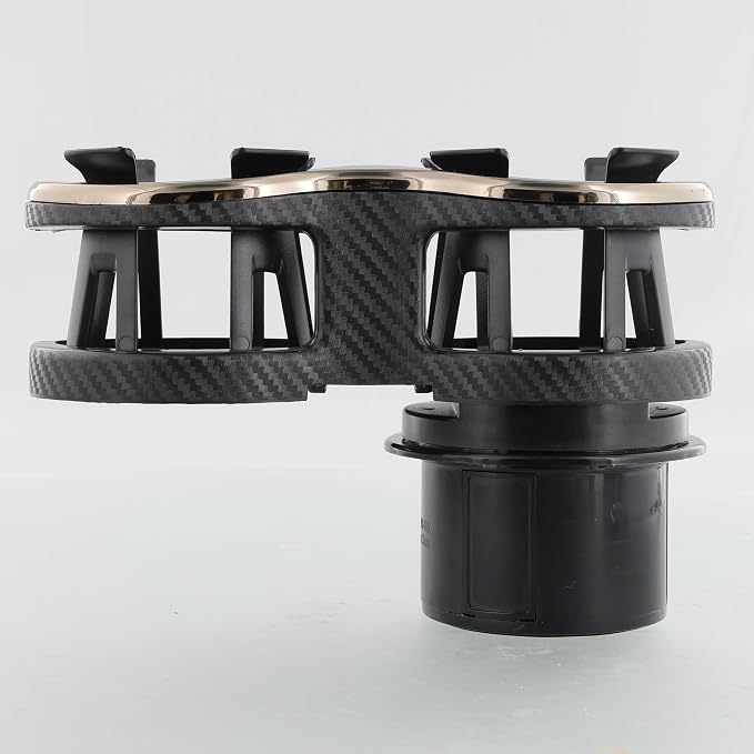 Armor All Cupholder 2 in 1 Expander, Turn 1 Cupholder to 2, Dual Drink Holder Expander with Adjustable Expandable Base to Fit Most Cars and Vehicles, Secure Hold with Drink Grips