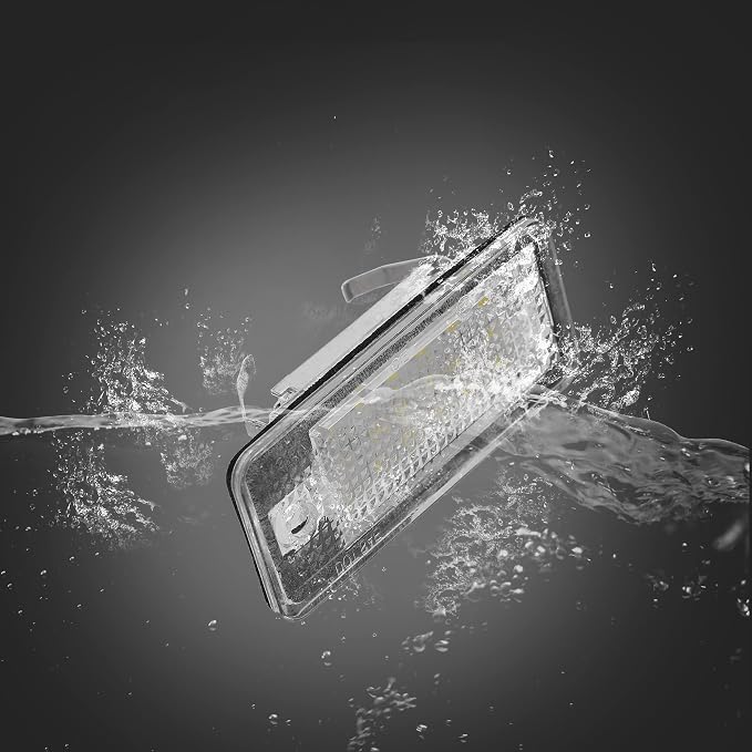 X AUTOHAUX 2 pcs LED License Plate Light Car Number Lamp Replacement White Light for Audi A3 S3 A4 S4 A5 S5 A6 S6 A8 S8 Q7