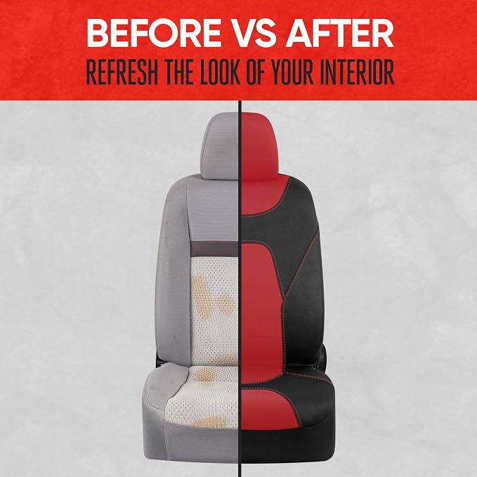 Motor Trend AquaShield Waterproof Front Seat Covers, Red Seat Covers for Cars – Neoprene Front Car Seats Cover, SUV Seat Covers Protector - Car Interior Cover for Auto, Trucks, & Dog Owners