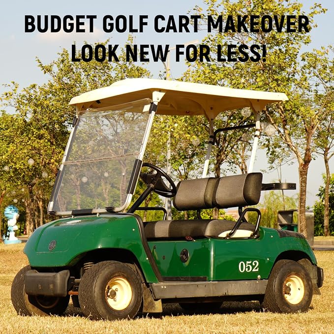 Golf Cart Front Seat Covers for Yamaha G2 G8 G9 G11 G14 G16 G19 G20 G21 G22, Durable Polyester Fabric Yamaha Golf Cart Seat Covers, Breathable Washable